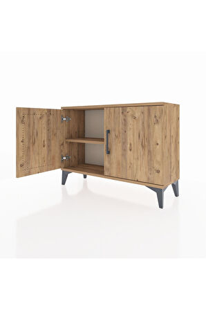 Arges Şifonyer Tek Raflı 2 Kapaklı 88x30x64 Çam-Çam