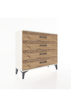 Arges Şifonyer 4 Çekmeceli 88x30x80 Aytaşı-Çam