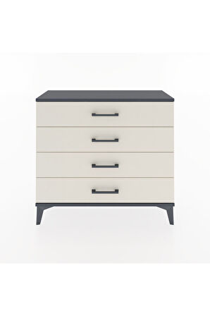 Arges Şifonyer 4 Çekmeceli 88x30x80 Antrasit-Aytaşı