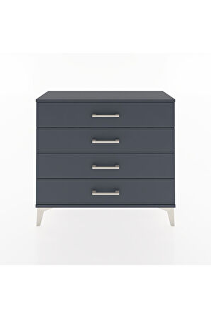 Arges Şifonyer 4 Çekmeceli 88x30x80 Antrasit-Antrasit