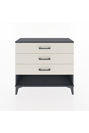 Arges Şifonyer 3 Çekmeceli 88x30x80 Antrasit-Aytaşı