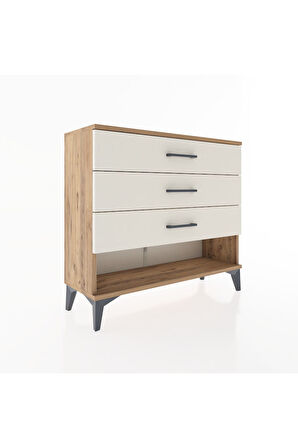 Arges Şifonyer 3 Çekmeceli 88x30x80 Çam-Aytaşı