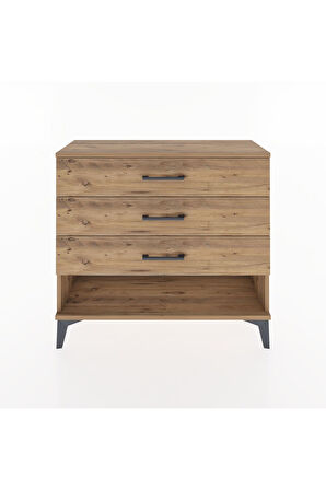 Arges Şifonyer 3 Çekmeceli 88x30x80 Çam-Çam