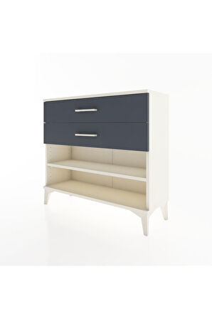Arges Şifonyer Tek Raflı 2 Çekmeceli 88x30x80 Aytaşı-Antrasit