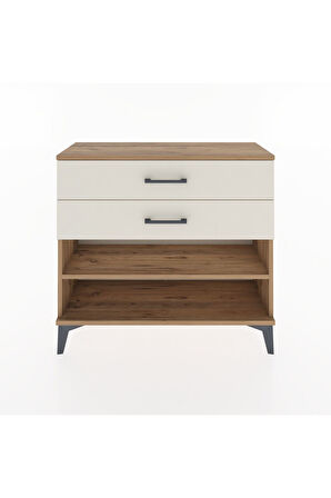 Arges Şifonyer Tek Raflı 2 Çekmeceli 88x30x80 Çam-Aytaşı
