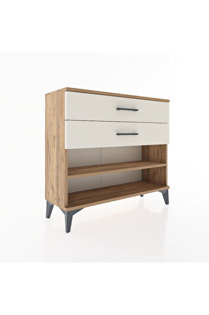 Arges Şifonyer Tek Raflı 2 Çekmeceli 88x30x80 Çam-Aytaşı