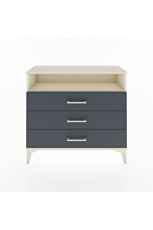 Arges Şifonyer Tek Raflı 3 Çekmeceli 88x30x80 Aytaşı-Antrasit