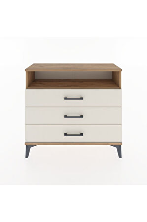 Arges Şifonyer Tek Raflı 3 Çekmeceli 88x30x80 Çam-Aytaşı