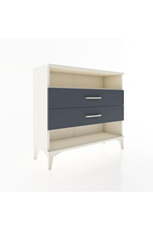 Arges Şifonyer Tek Raflı 2 Çekmeceli 88x30x80 Aytaşı-Antrasit