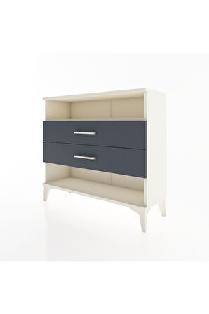 Arges Şifonyer Tek Raflı 2 Çekmeceli 88x30x80 Aytaşı-Antrasit