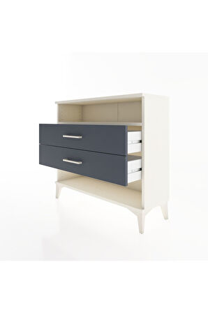 Arges Şifonyer Tek Raflı 2 Çekmeceli 88x30x80 Aytaşı-Antrasit