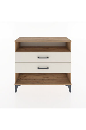 Arges Şifonyer Tek Raflı 2 Çekmeceli 88x30x80 Çam-Aytaşı