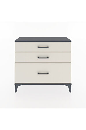 Arges Şifonyer 3 Çekmeceli 88x30x80 Antrasit-Aytaşı