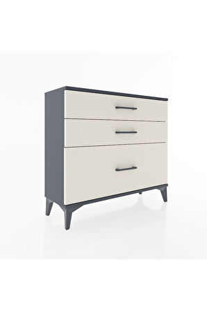 Arges Şifonyer 3 Çekmeceli 88x30x80 Antrasit-Aytaşı