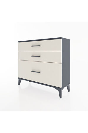 Arges Şifonyer 3 Çekmeceli 88x30x80 Antrasit-Aytaşı