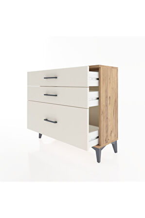 Arges Şifonyer 3 Çekmeceli 88x30x80 Çam-Aytaşı