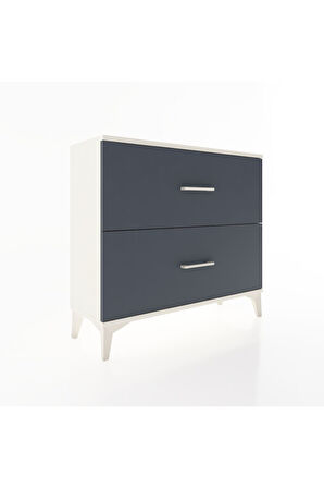 Arges Şifonyer 2 Çekmeceli 88x30x80 Aytaşı-Antrasit