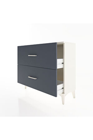Arges Şifonyer 2 Çekmeceli 88x30x80 Aytaşı-Antrasit