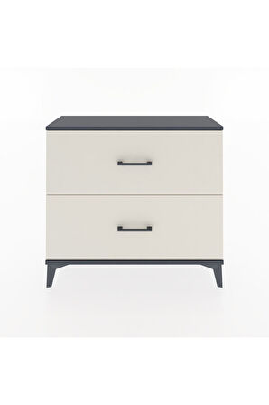 Arges Şifonyer 2 Çekmeceli 88x30x80 Antrasit-Aytaşı