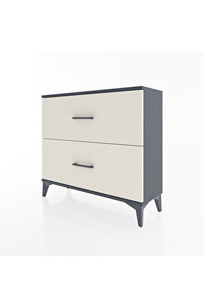 Arges Şifonyer 2 Çekmeceli 88x30x80 Antrasit-Aytaşı