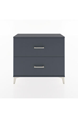 Arges Şifonyer 2 Çekmeceli 88x30x80 Antrasit-Antrasit