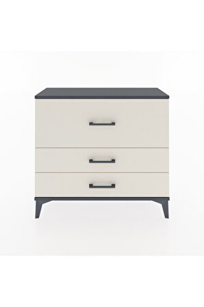 Arges Şifonyer 3 Çekmeceli 88x30x80 Antrasit-Aytaşı