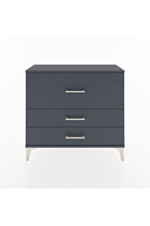 Arges Şifonyer 3 Çekmeceli 88x30x80 Antrasit-Antrasit