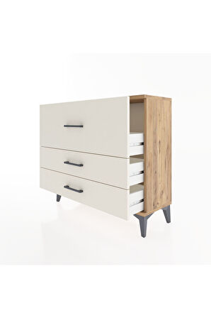 Arges Şifonyer 3 Çekmeceli 88x30x80 Çam-Aytaşı