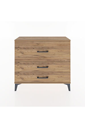 Arges Şifonyer 3 Çekmeceli 88x30x80 Çam-Çam