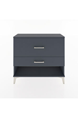 Arges Şifonyer 2 Çekmeceli 88x30x80 Antrasit-Antrasit