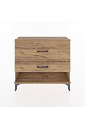 Arges Şifonyer 2 Çekmeceli 88x30x80 Çam-Çam