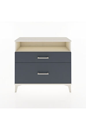 Arges Şifonyer Tek Raflı 2 Çekmeceli 88x30x80 Aytaşı-Antrasit