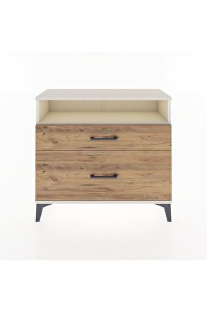 Arges Şifonyer Tek Raflı 2 Çekmeceli 88x30x80 Aytaşı-Çam