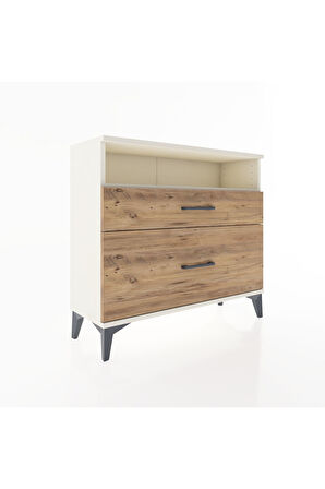 Arges Şifonyer Tek Raflı 2 Çekmeceli 88x30x80 Aytaşı-Çam