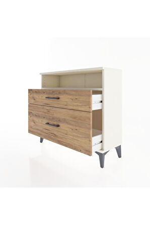 Arges Şifonyer Tek Raflı 2 Çekmeceli 88x30x80 Aytaşı-Çam