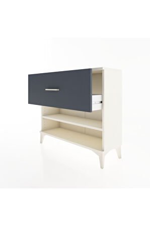 Arges Şifonyer Tek Raflı Tek Çekmeceli 88x30x80 Aytaşı-Antrasit