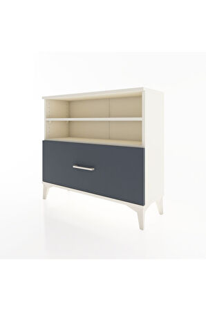 Arges Şifonyer 2 Raflı Tek Çekmeceli 88x30x80 Aytaşı-Antrasit
