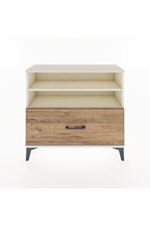 Arges Şifonyer 2 Raflı Tek Çekmeceli 88x30x80 Aytaşı-Çam