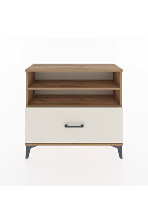 Arges Şifonyer 2 Raflı Tek Çekmeceli 88x30x80 Çam-Aytaşı