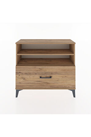 Arges Şifonyer 2 Raflı Tek Çekmeceli 88x30x80 Çam-Çam
