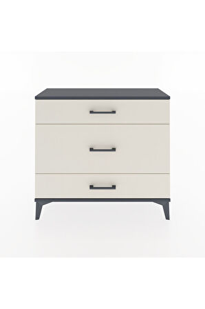 Arges Şifonyer 3 Çekmeceli 88x30x80 Antrasit-Aytaşı