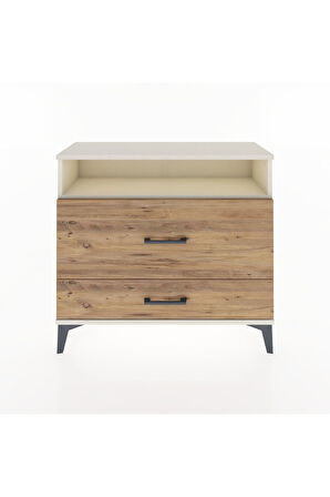 Arges Şifonyer Tek Raflı 2 Çekmeceli 88x30x80 Aytaşı-Çam