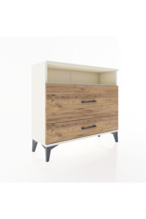 Arges Şifonyer Tek Raflı 2 Çekmeceli 88x30x80 Aytaşı-Çam