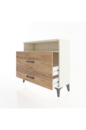 Arges Şifonyer Tek Raflı 2 Çekmeceli 88x30x80 Aytaşı-Çam