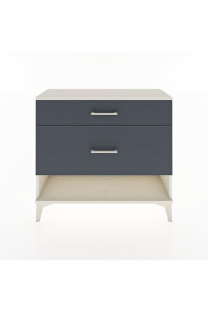Arges Şifonyer 2 Çekmeceli 88x30x80 Aytaşı-Antrasit