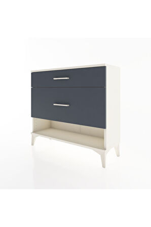 Arges Şifonyer 2 Çekmeceli 88x30x80 Aytaşı-Antrasit