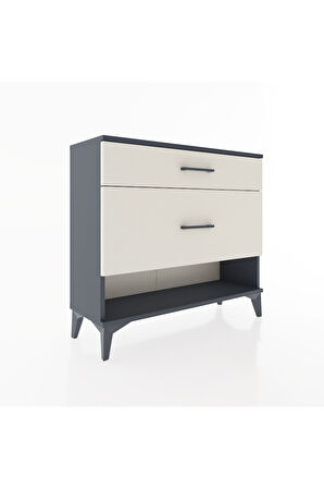 Arges Şifonyer 2 Çekmeceli 88x30x80 Antrasit-Aytaşı