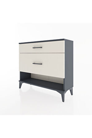 Arges Şifonyer 2 Çekmeceli 88x30x80 Antrasit-Aytaşı