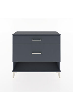 Arges Şifonyer 2 Çekmeceli 88x30x80 Antrasit-Antrasit
