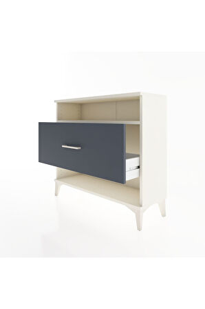 Arges Şifonyer Tek Raflı Tek Çekmeceli 88x30x80 Aytaşı-Antrasit